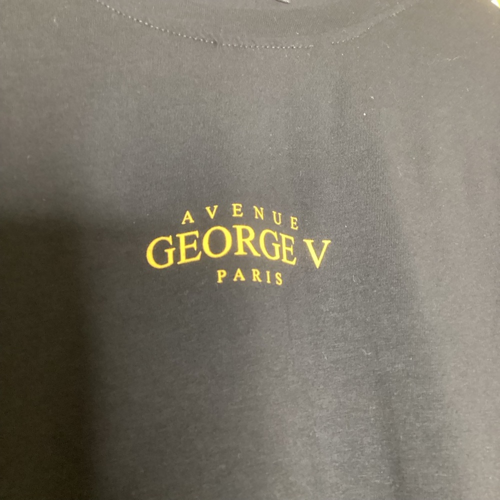 Avenue George V Paris Rhinestone Tee Black 3XL - Picture 4 of 11